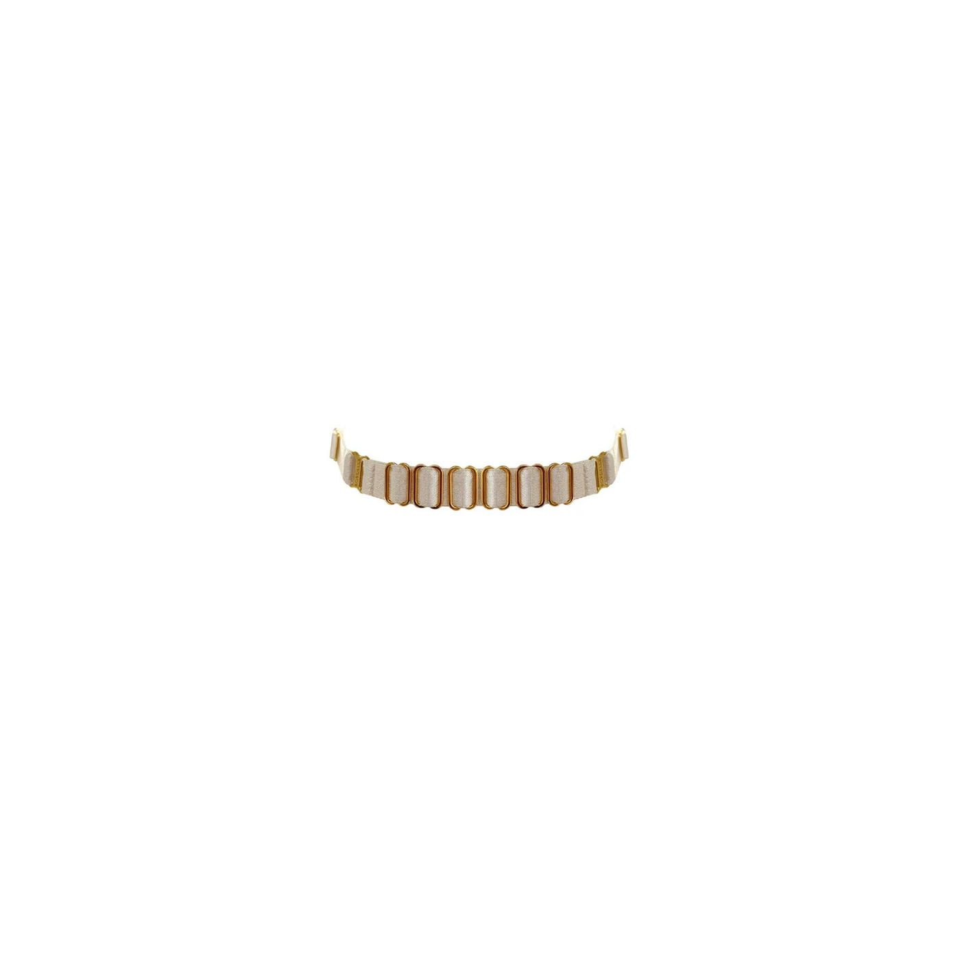 BORDELLE - FINE COLLAR WITH 24K CREAM SLIDERS