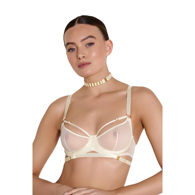BORDELLE - FINE COLLAR WITH 24K CREAM SLIDERS