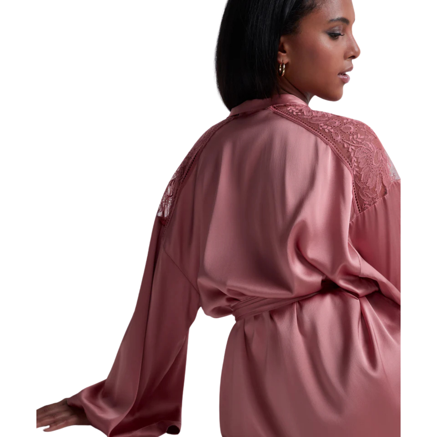 AUBADE - MIDNIGHT WHISPER KIMONO ROSA