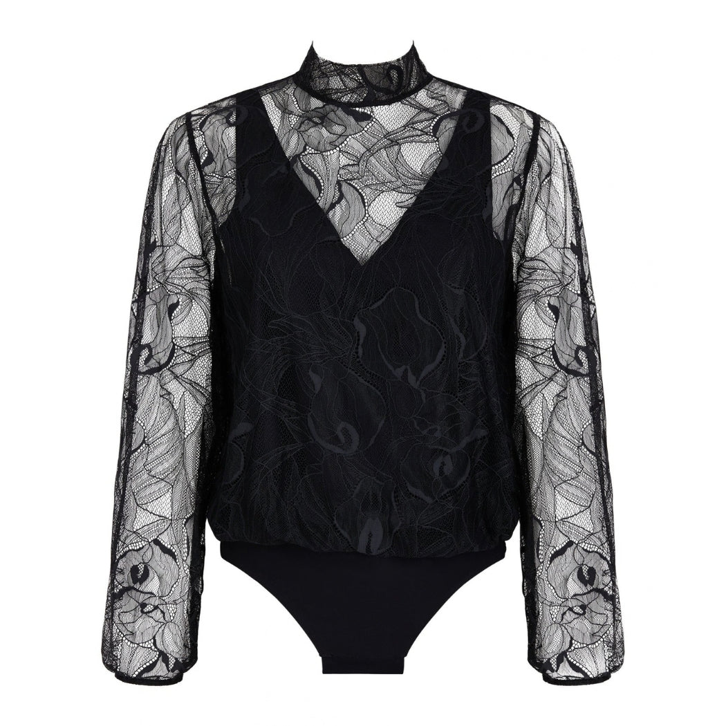 AUBADE - BODY MANICHE LUNGHE NERO
