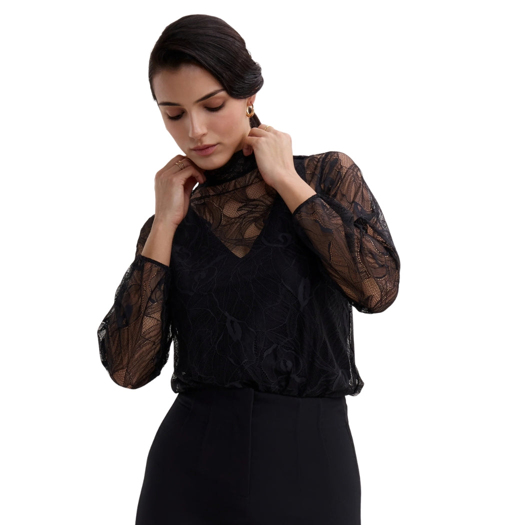 AUBADE - BODY MANICHE LUNGHE NERO