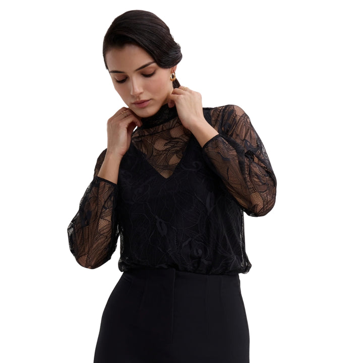 AUBADE - BODY MANICHE LUNGHE NERO