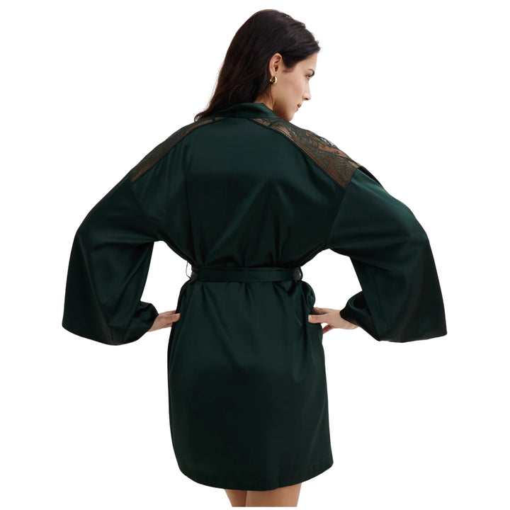 AUBADE - MIDNIGHT WHISPER KIMONO GREEN