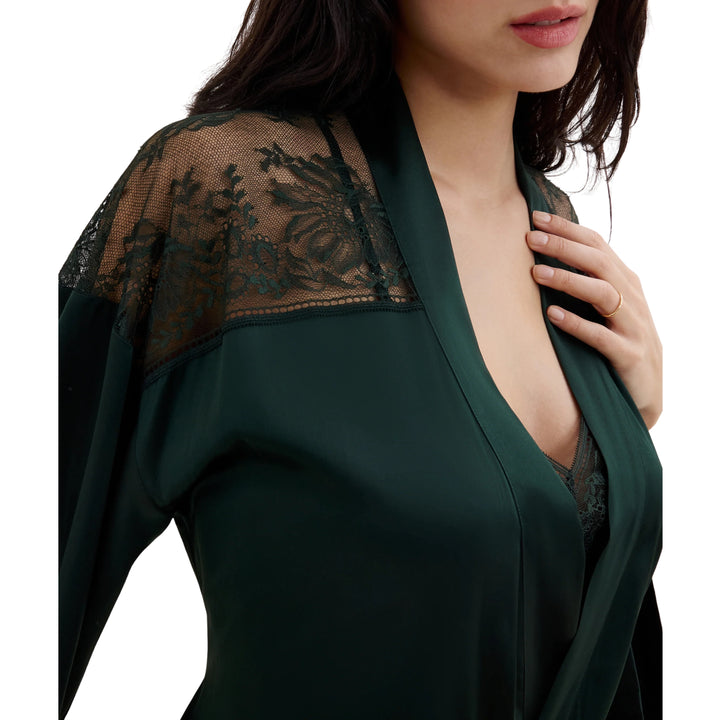 AUBADE - MIDNIGHT WHISPER KIMONO GREEN