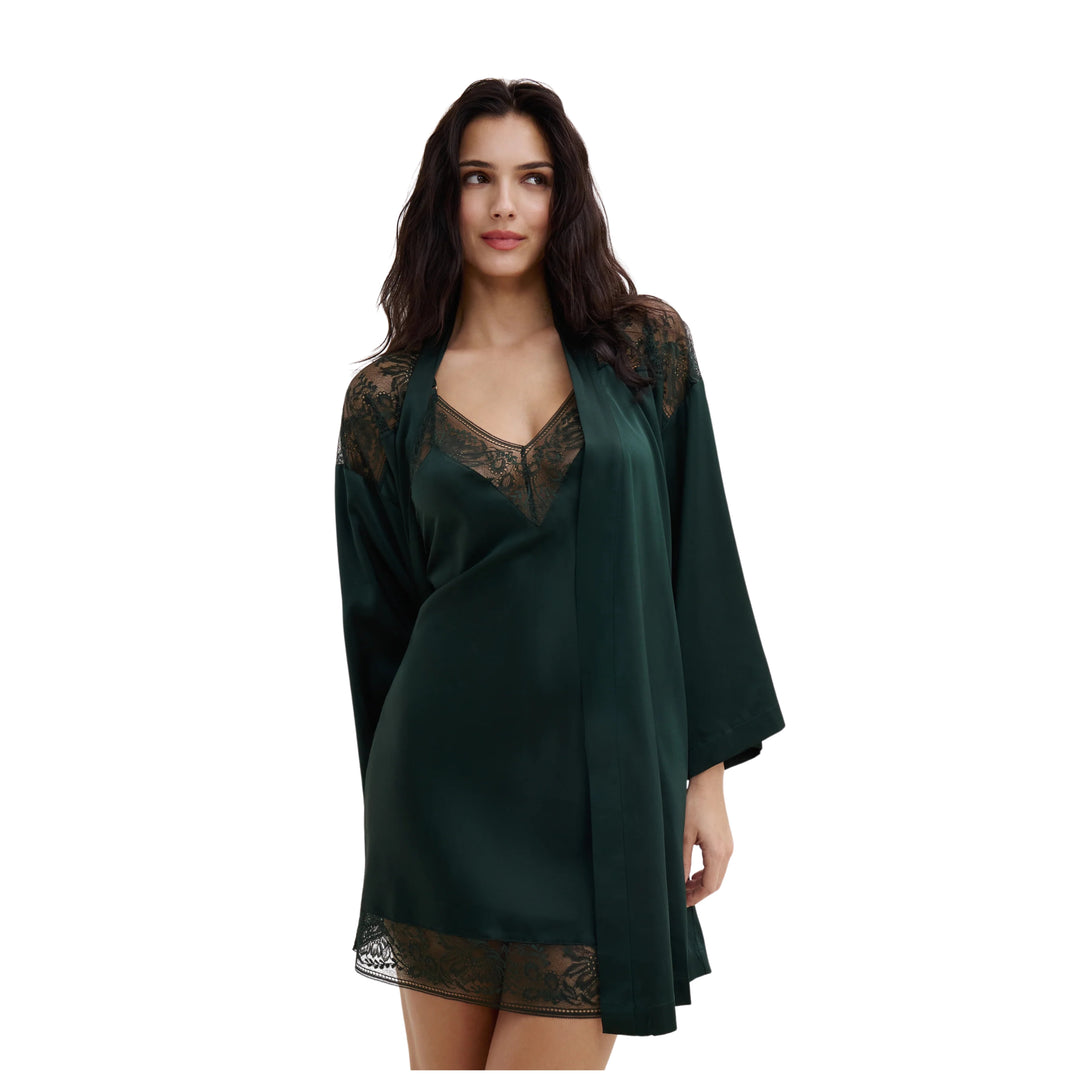 AUBADE - MIDNIGHT WHISPER KIMONO GREEN