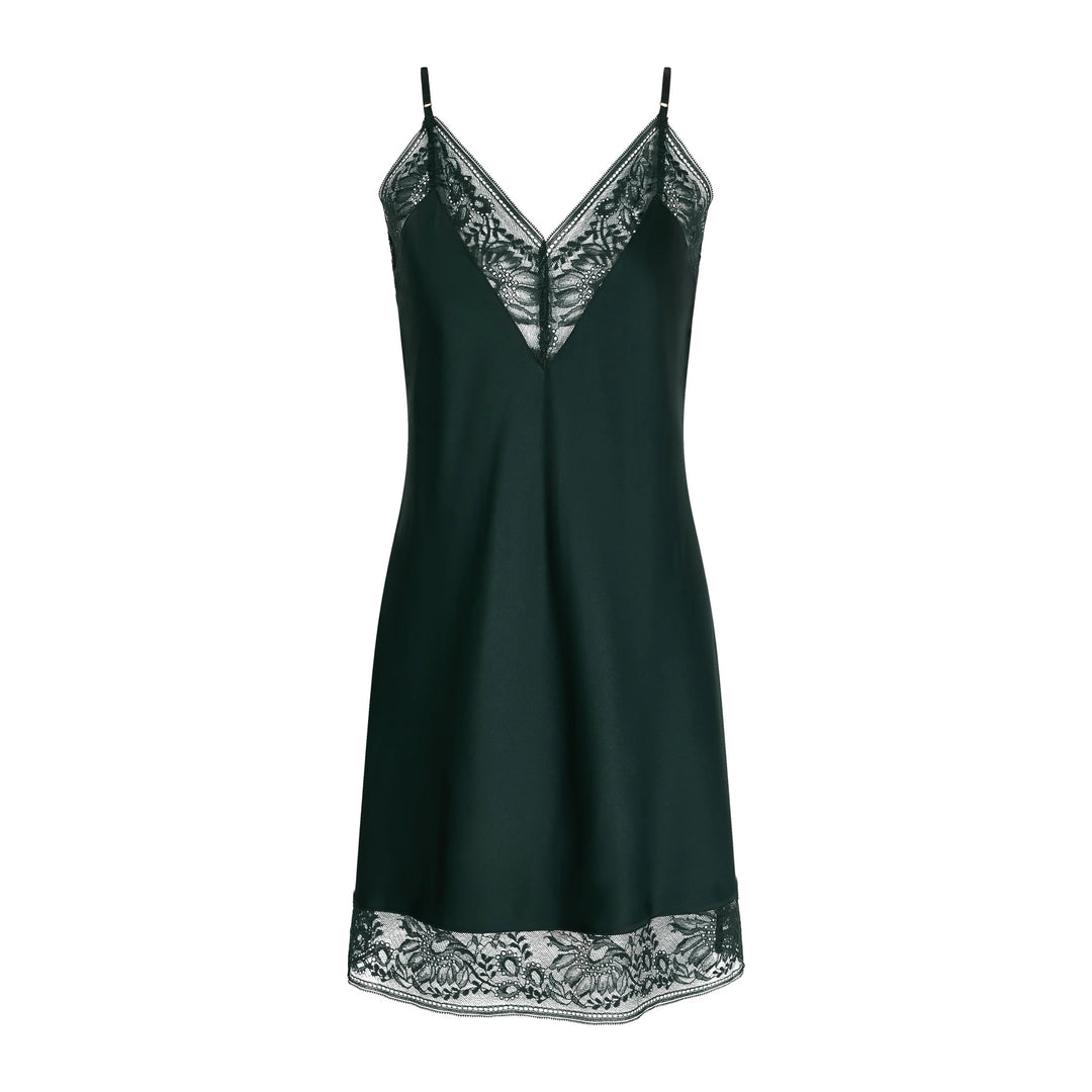 AUBADE - MIDNIGHT WHISPER BABYDOLL IN SILK GREEN