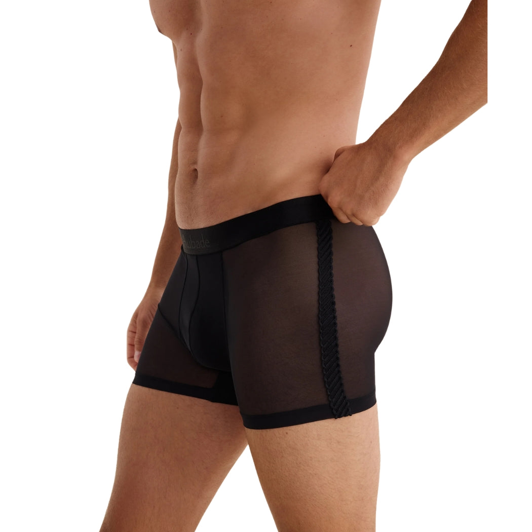 AUBADE - BOXER TRASPARENTE NERO
