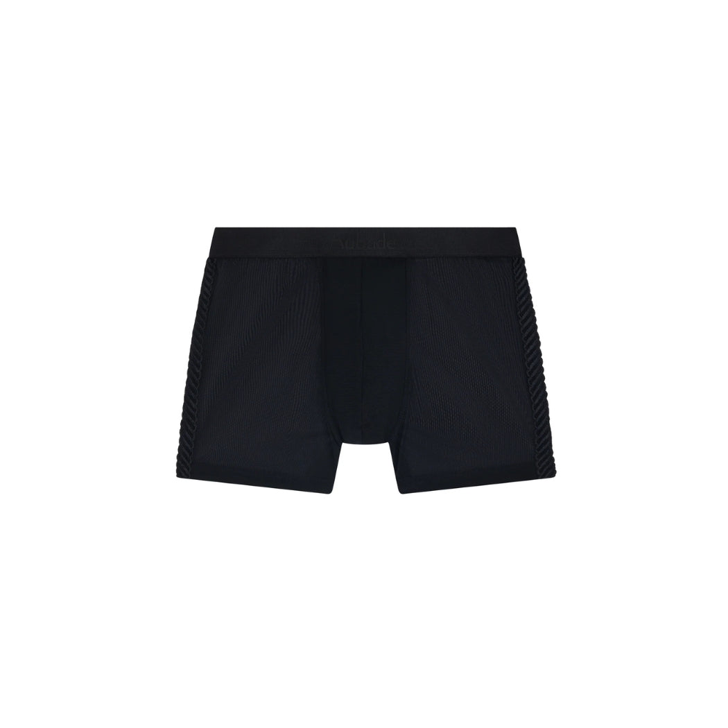 AUBADE - BOXER TRASPARENTE NERO