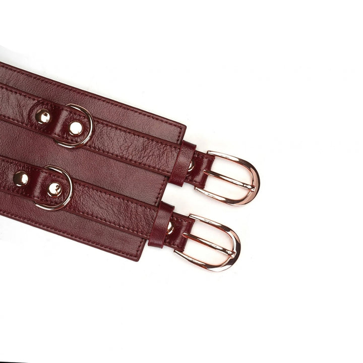 LIEBE SEELE - WINE RED CINTURA IN PELLE BORDEAUX