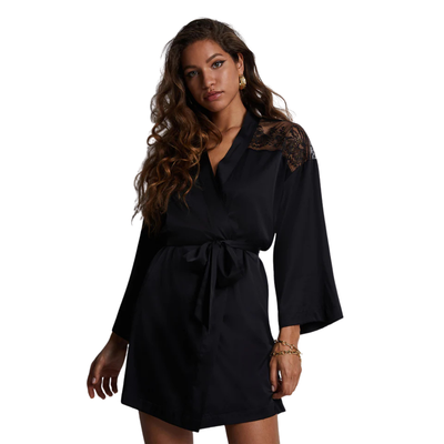 AUBADE - MIDNIGHT WHISPER KIMONO NERO