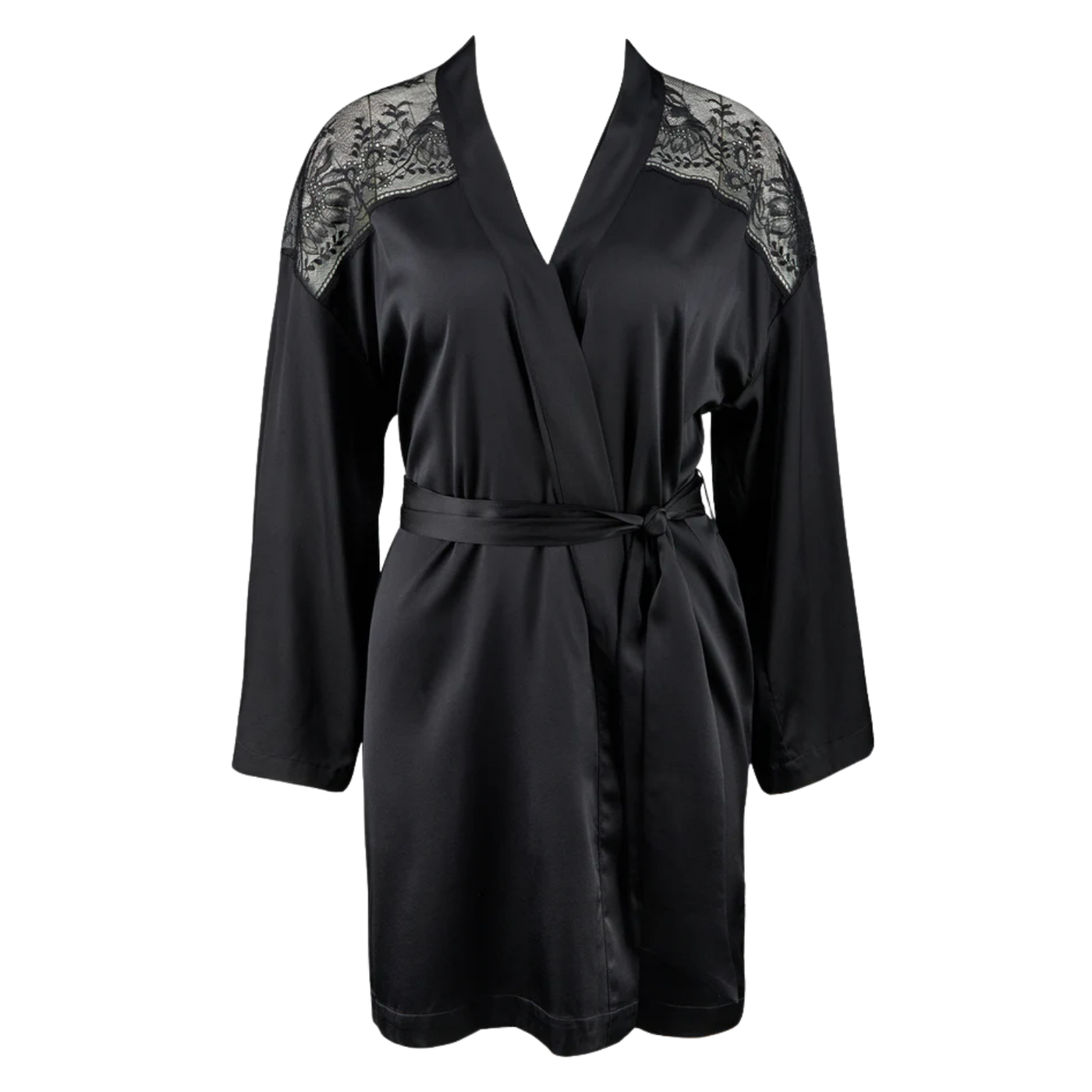 AUBADE - MIDNIGHT WHISPER KIMONO NERO