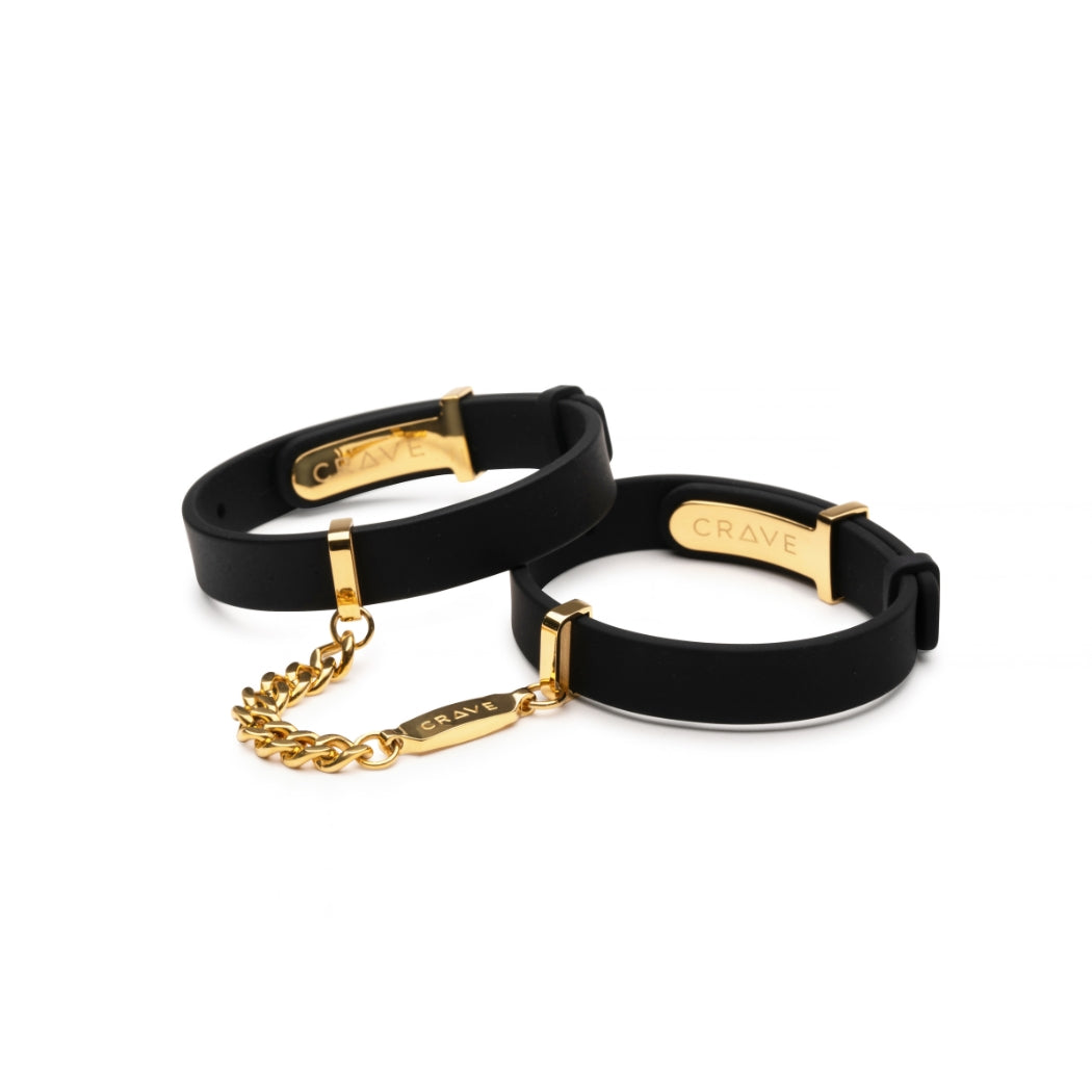 CRAVE - BRACCIALI IN SILICONE PLACCATE ORO 24KT