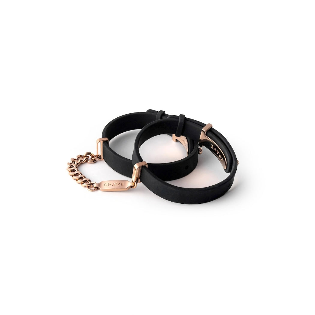 CRAVE - BRACCIALI IN SILICONE E ORO ROSA