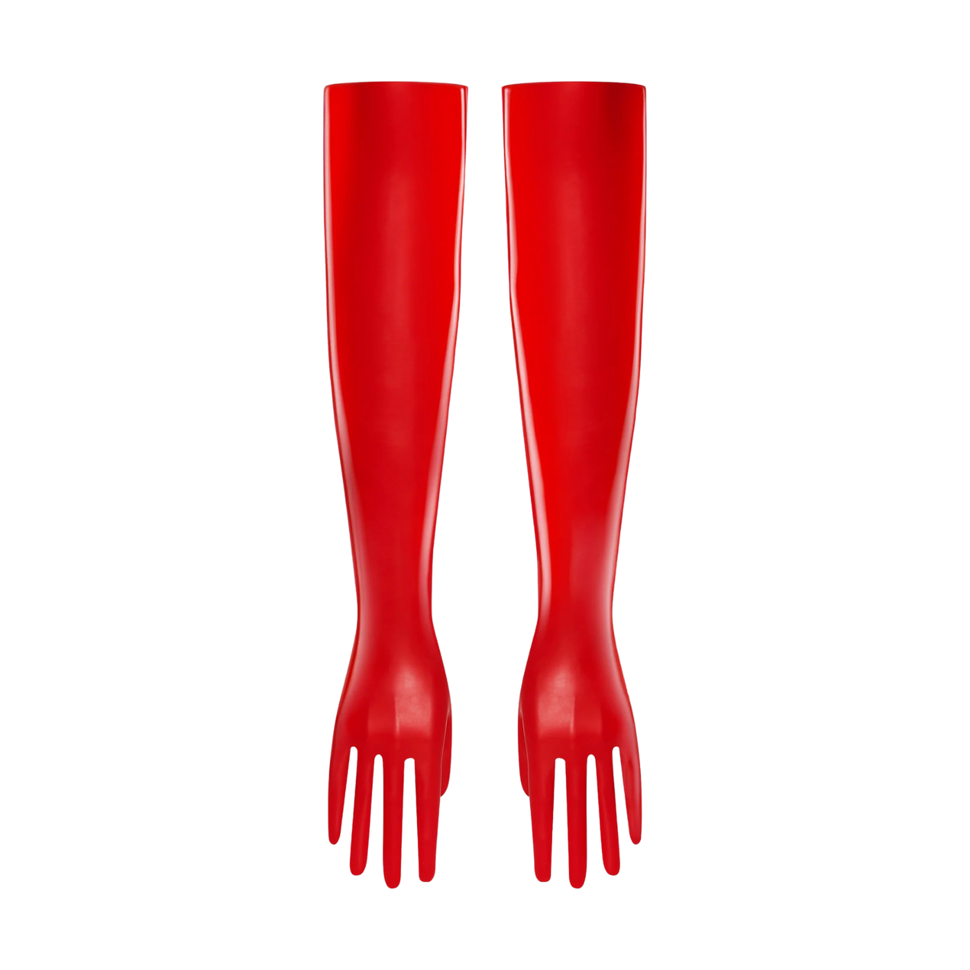 MAISON CLOSE - GUANTI IN LATTICE ROSSO