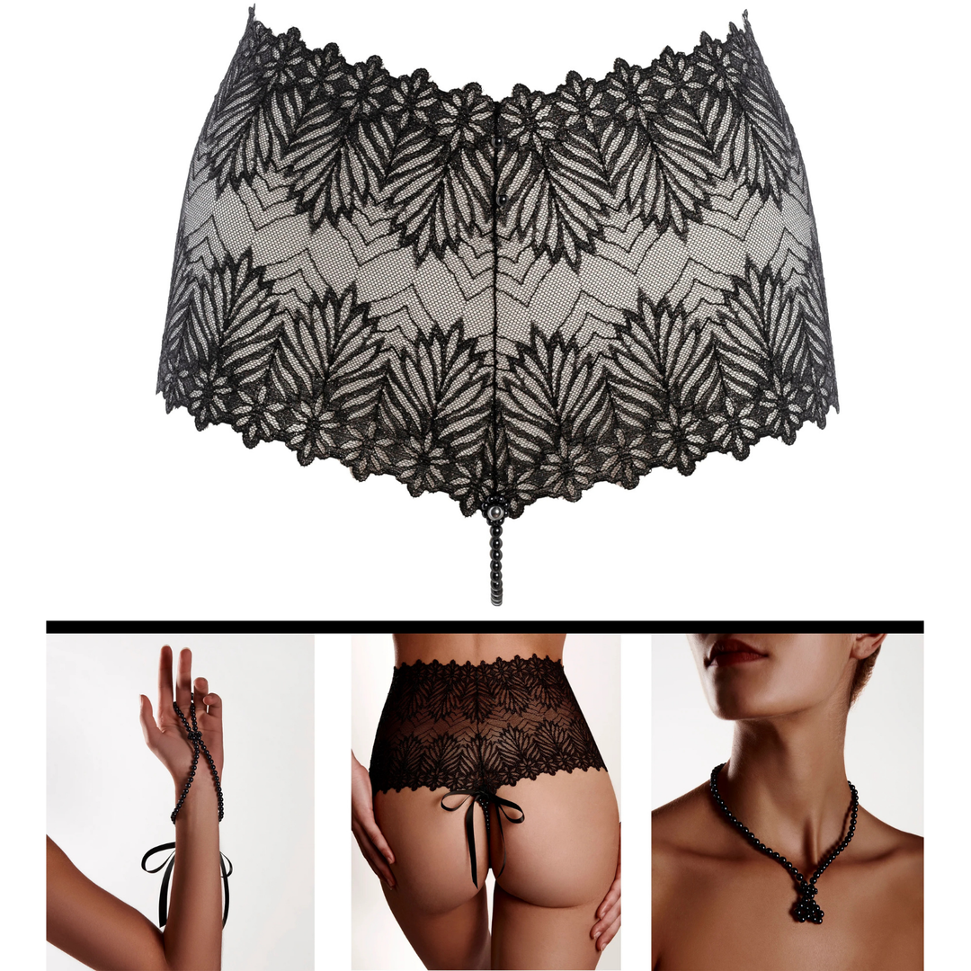 BRACLI - DESTINOS MUTANDA VITA ALTA CON PERLE