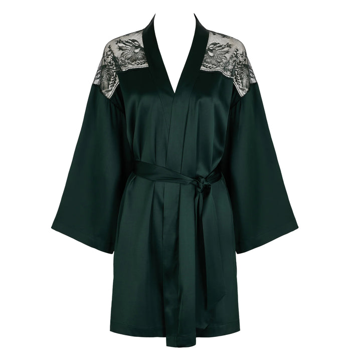 AUBADE - MIDNIGHT WHISPER KIMONO GREEN