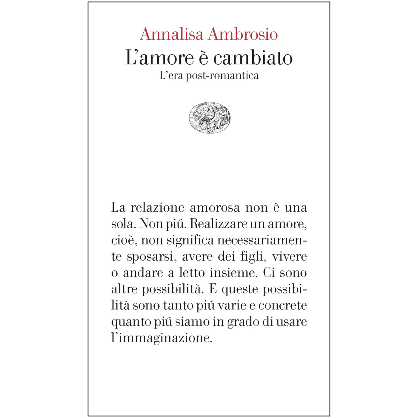 L'AMORE E' CAMBIATO - ANNALISA AMBROSIO