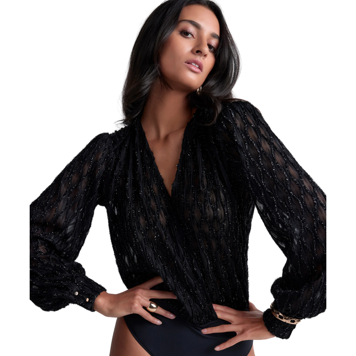 AUBADE - BODY NERO MANICHE LUNGHE