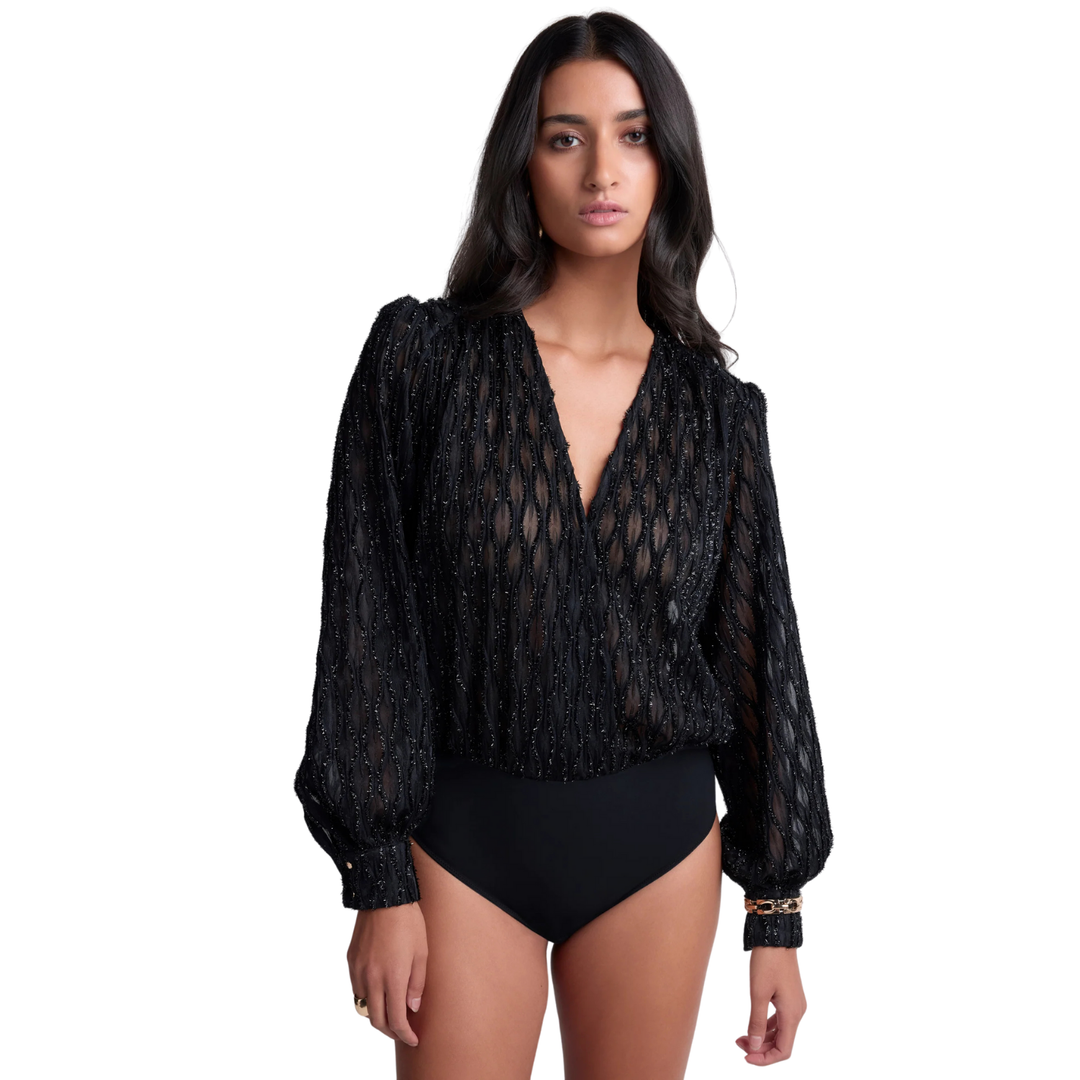 AUBADE - BODY NERO MANICHE LUNGHE