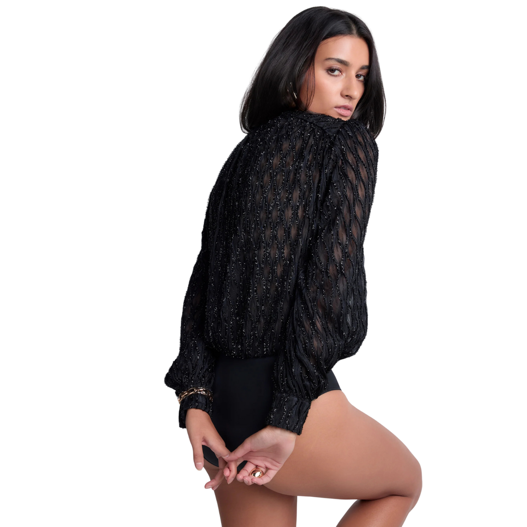 AUBADE - BODY NERO MANICHE LUNGHE