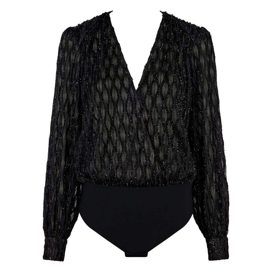 AUBADE - BODY NERO MANICHE LUNGHE