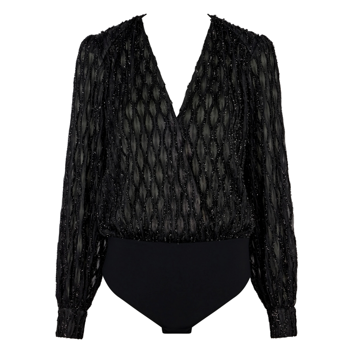 AUBADE - BODY NERO MANICHE LUNGHE