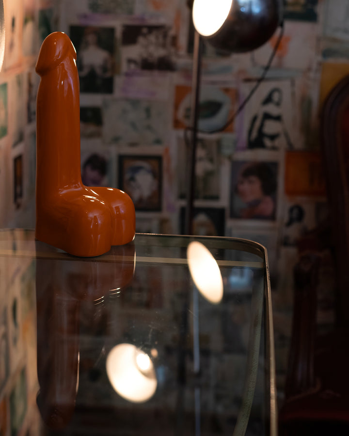 LUI - SOPRAMMOBILE IN CERAMICA ARANCIONE FALLO IN LOVE