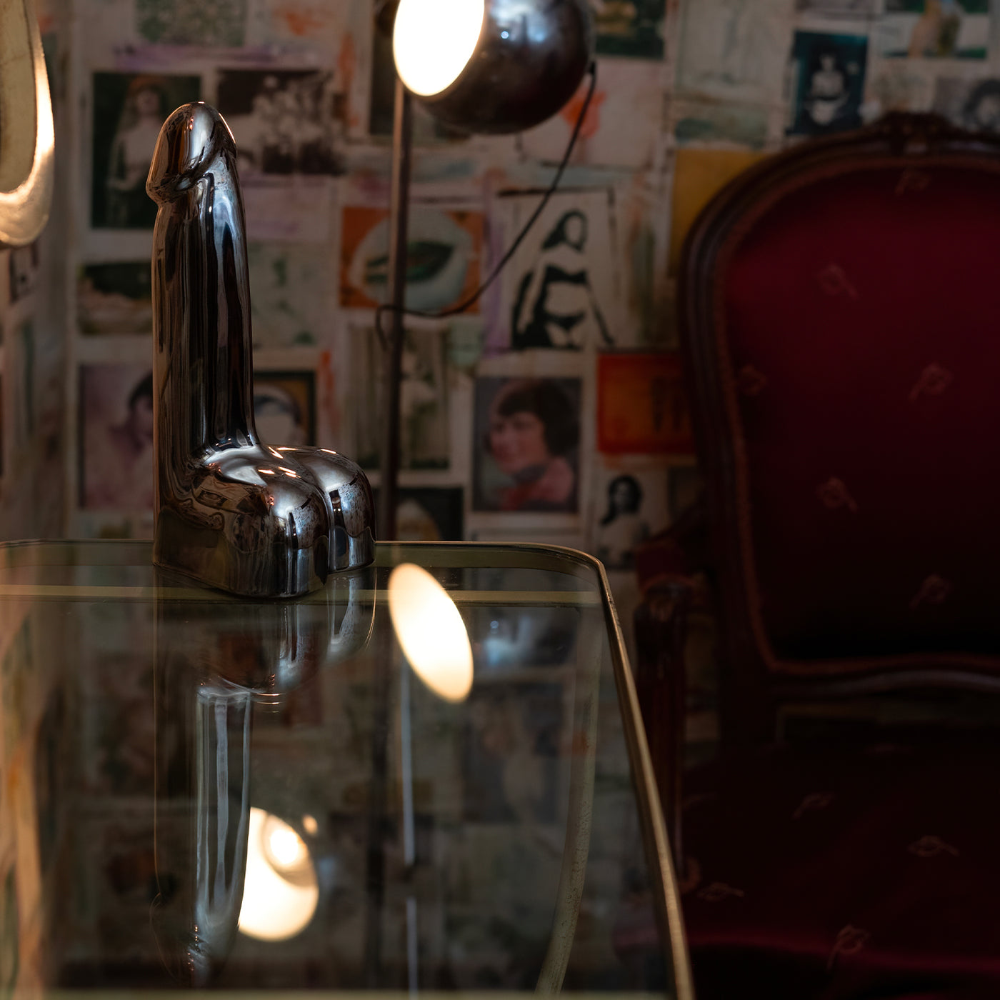 LUI - SOPRAMMOBILE IN CERAMICA ARGENTO FALLO IN LOVE