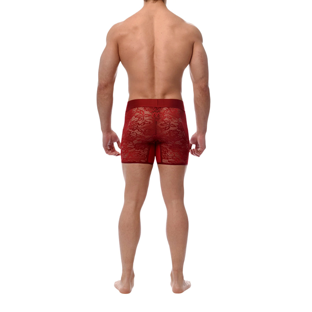 MENAGERIE - BOXER CLASSICO IN PIZZO ROSSO