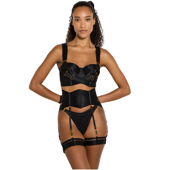 BORDELLE - SET DI GIARRETTIERE NERE