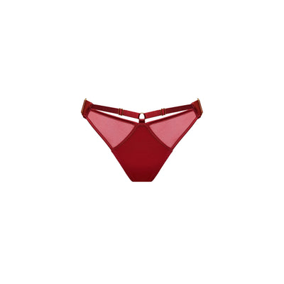 BORDELLE - SIGNATURE MESH BRIEF BURNT RED