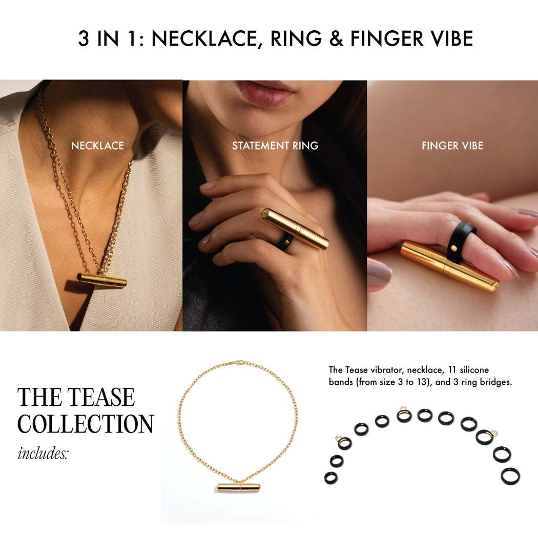 CRAVE - TEASE NEACKLACE PLACCATA ORO 24KT