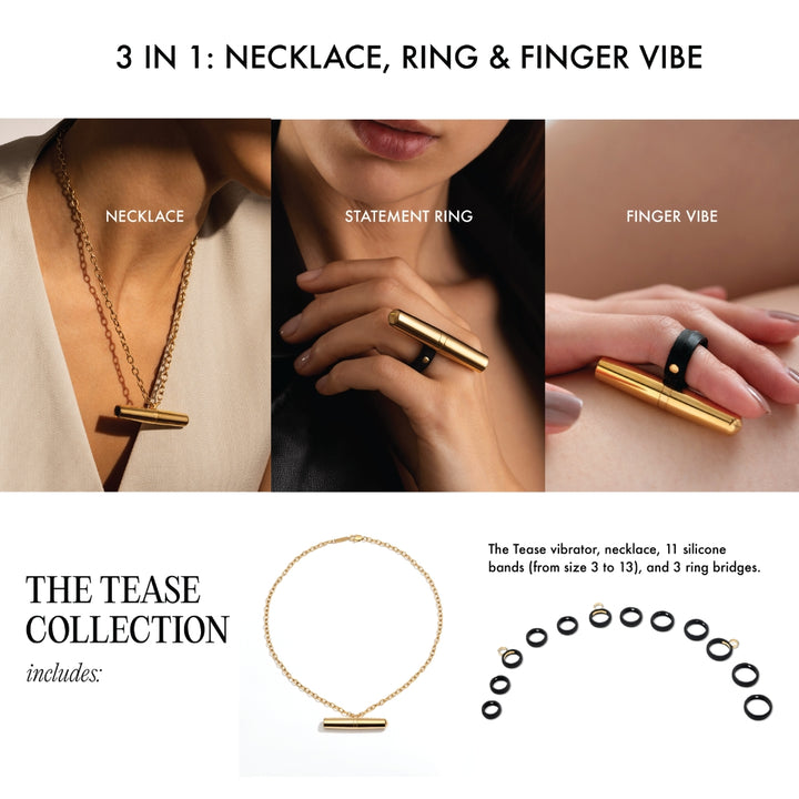CRAVE - TEASE NEACKLACE PLACCATA ORO 24KT