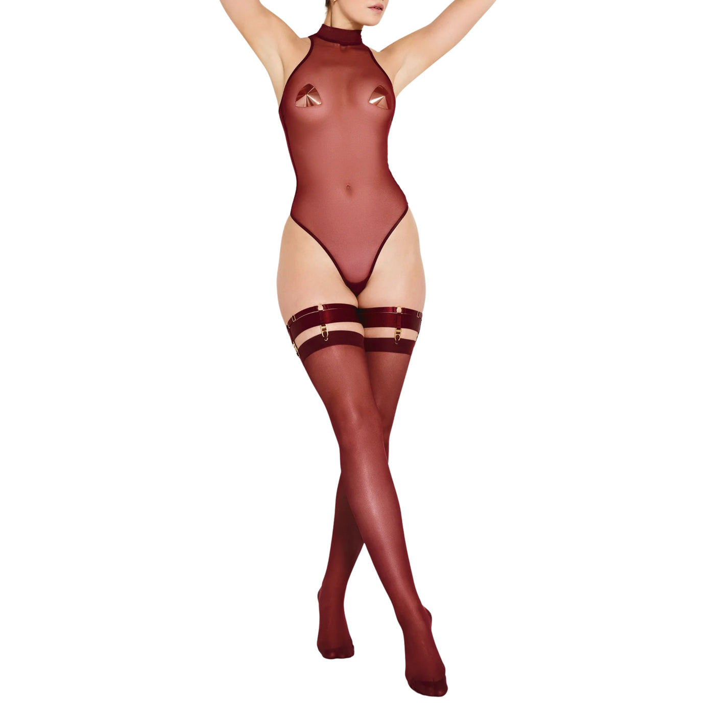 BORDELLE - COPRI CAPEZZOLI A TRIANGOLO PLACCATI 24K