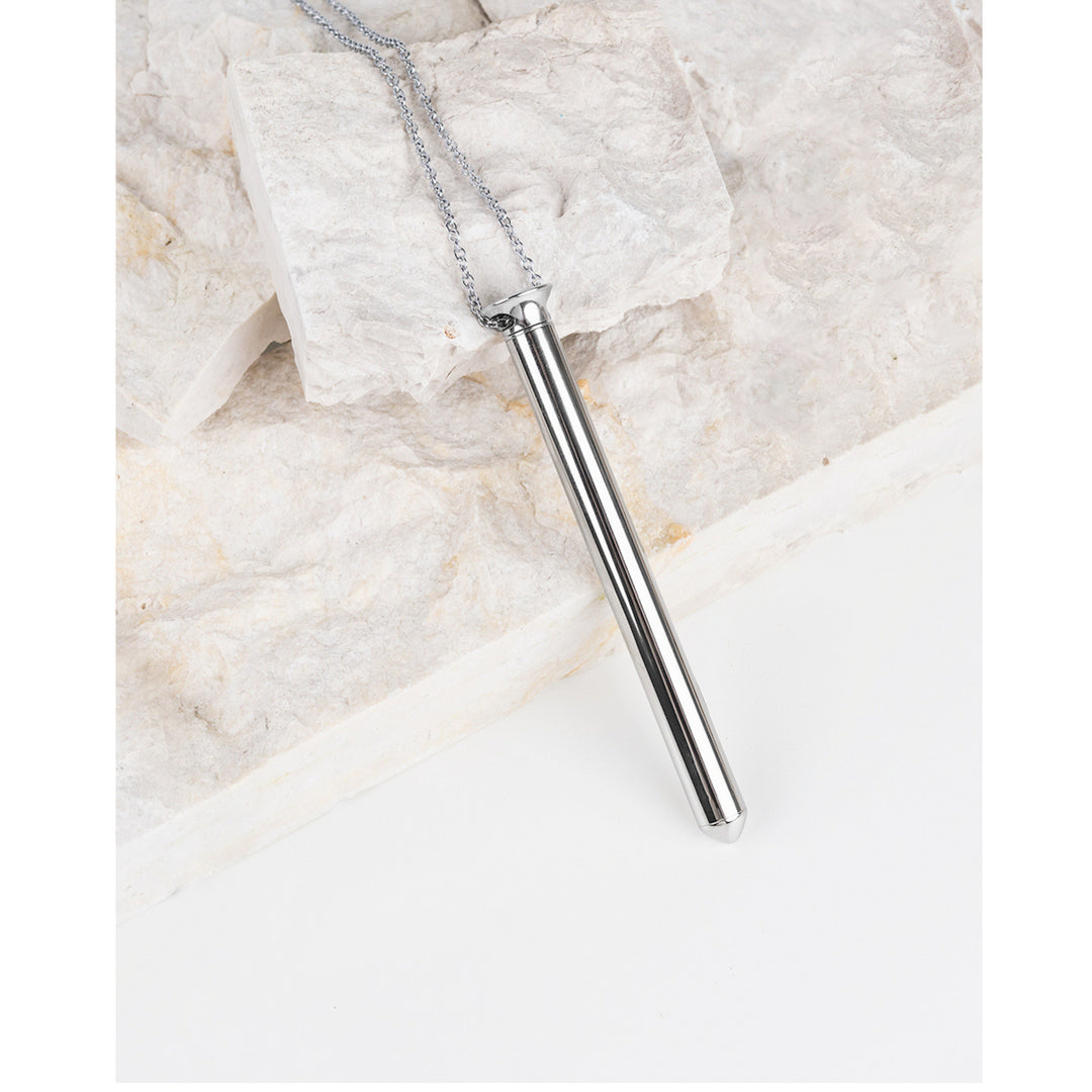 CRAVE - VESPER VIBRATOR NECKLACE SILVER