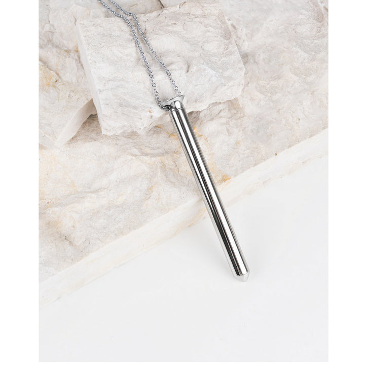 CRAVE - VESPER VIBRATOR NECKLACE SILVER
