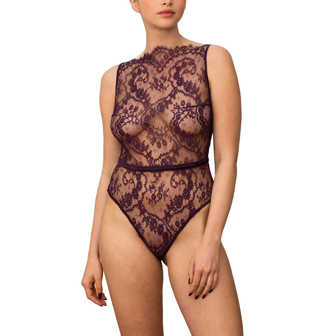 COCO DE MER - LUNARIA BODYSUIT IN PIZZO