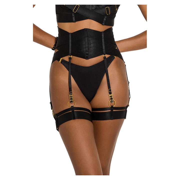 BORDELLE - STRINGIVITA CON REGGICALZE NERO