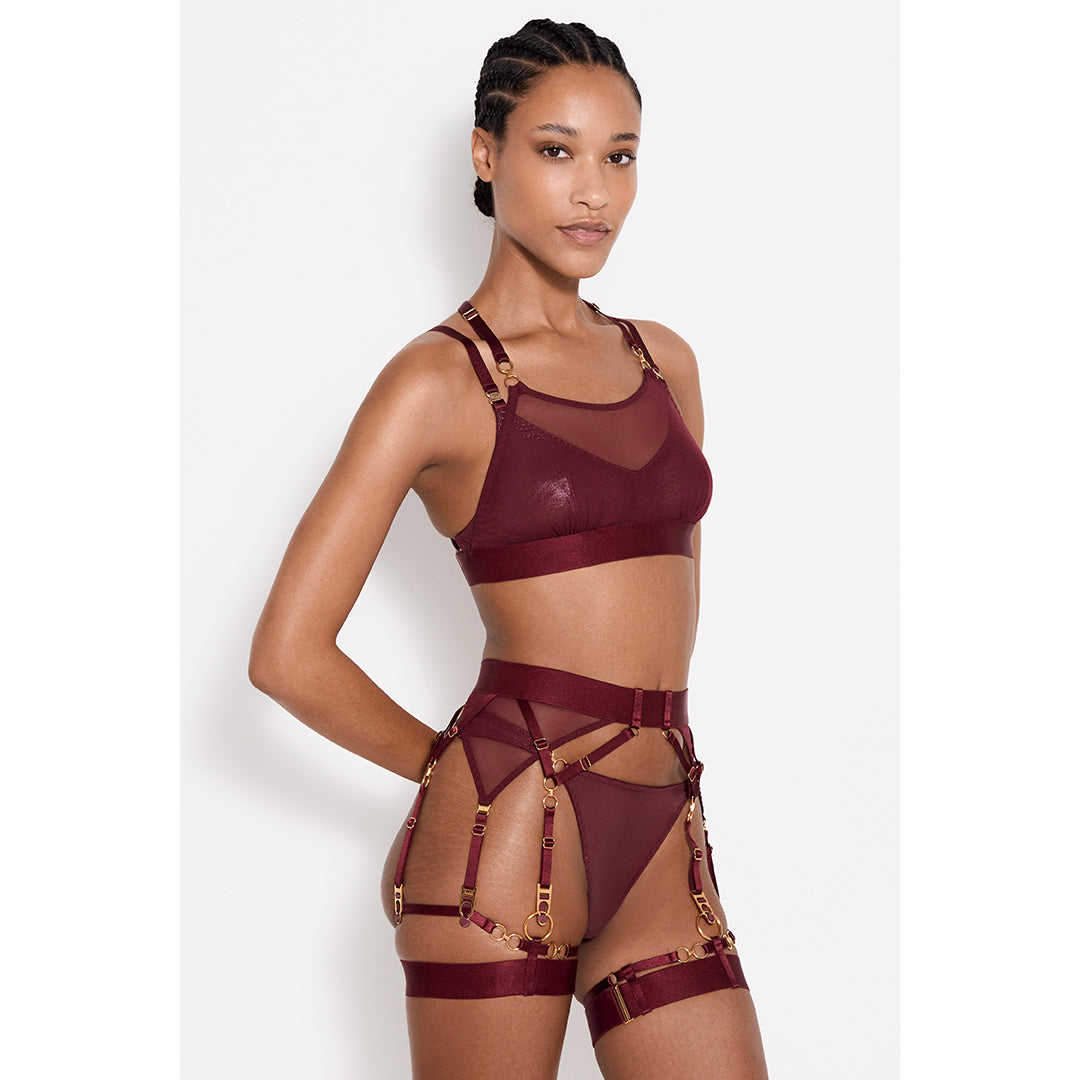 BORDELLE - DIA SLIP IN TULLE MORELLO