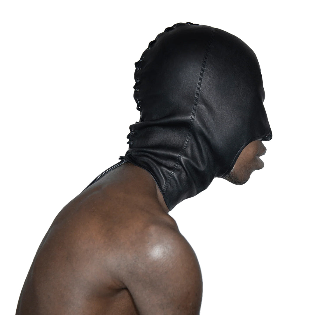 SIRAINER - EYES SHUT LEATHER HOOD