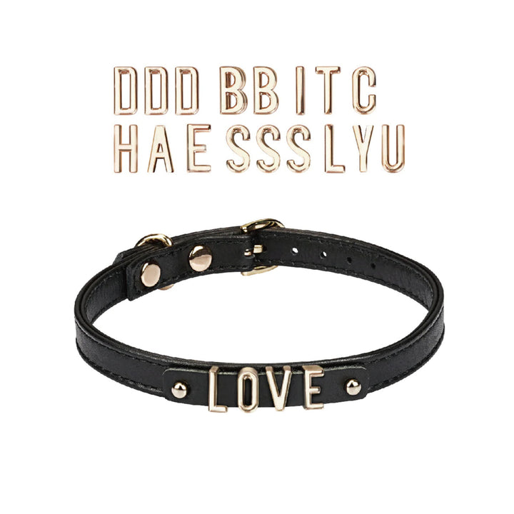 LIEBE SEELE - CHOKER IN PELLE CON 21 LETTERE