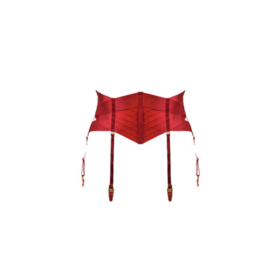 BORDELLE - SIGNATURE PANELLED CINCHER RED