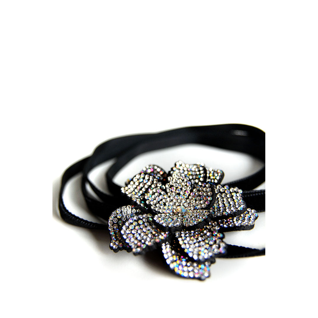 MONDIN - CRYSTAL FLOWER CHOKER