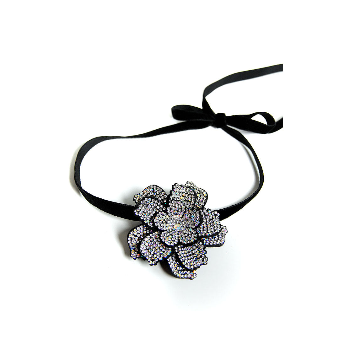 MONDIN - CRYSTAL FLOWER CHOKER