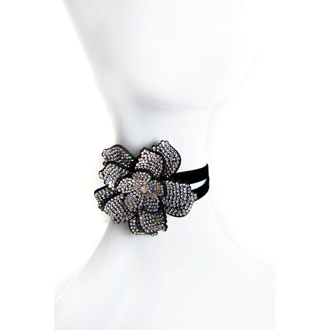 MONDIN - CRYSTAL FLOWER CHOKER