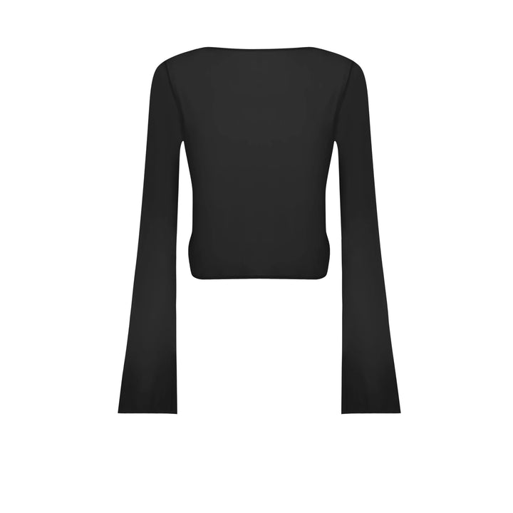 MAISON CLOSE - TOP MANICHE LUNGHE NERO