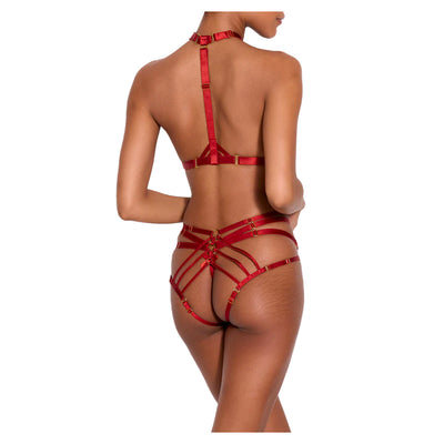 BORDELLE - ART DECO HARNESS REGOLABILE ROSSO