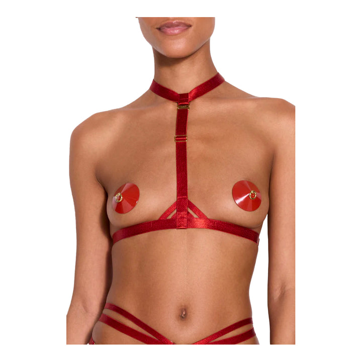 BORDELLE - ART DECO ADJUSTABLE HARNESS RED