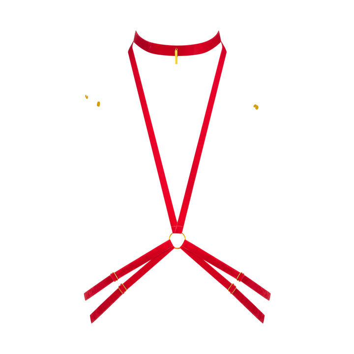 MAISON CLOSE - RED VELVET HARNESS