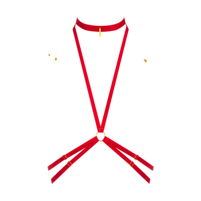 MAISON CLOSE - RED VELVET HARNESS